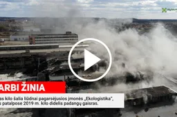 Alytuje degė atliekos, sandėliuotos „Ekologistikai“ priklausančiame pastate