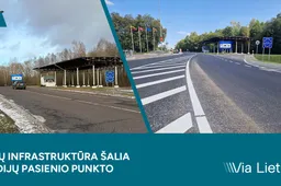 Atnaujinta pasienio kelių infrastruktūra: baigti kelio remonto darbai šalia Lazdijų pasienio punkto