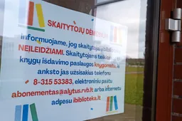 Į biblioteką Naujoji g. 48 skaitytojai neįleidžiami