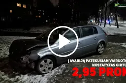 Į avariją patekusiam vairuotojui nustatytas beveik trijų promilių girtumas