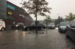 Alytaus gatves plovė lietus