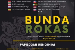 „Bunda roke“ skambės muzika, atliekama grupių iš Airijos, Baltarusijos, Latvijos, Lenkijos, Rusijos, Slovakijos ir Lietuvos