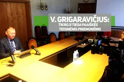 V. Grigaravičius apie jam mestus kaltinimus: „Tikroji tiesa gims teisme"