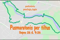 Pusmaratonis pėsčiomis – per Alytaus tiltus
