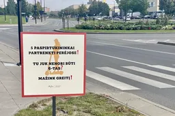 Alytuje diegiamos naujos saugumo priemonės:  informaciniai stendai prie avaringų perėjų