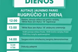 Paskutinę vasaros dieną Alytaus jaunimo parke – šventė nuo vidurdienio ir koncertai su muzikantais iš 4 šalių