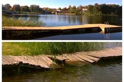 Naujas lieptas Dauguose atidarytas su bendruomenės švente