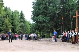 Kryžių partizanams sumanė ir išdrožė „Varčios kaimynų“ bendruomenės pirmininkas