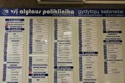 Alytaus poliklinikoje siūlomos patalpos optikai