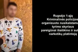 Rugsėjo 1-ąją sulaikytas narkotikų pardavėjas