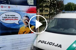 Kas pakabino plakatus su Hitleriu – Alytaus policija jau žino, dėl kitos „Galimybių paso“ parodijos tyrimas dar nepradėtas