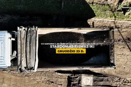 Eismas Santaikos gatvės dalyje sustabdytas iki pat Kalėdų