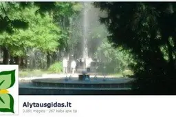Alytaus miesto sodo fontanas jau veikia