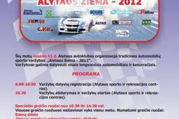 „Alytaus žiema- 2012″ autosporto varžybos - šeštadienį