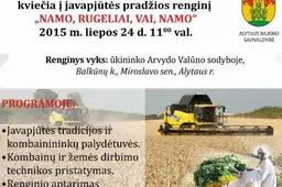Javapjūtės pradžios šventė - ūkininko A. Valūno sodyboje