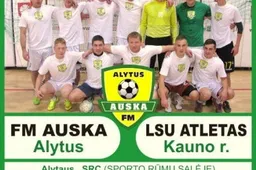 Lietuvos salės futbolo A lygos čempionato atidaryme Alytuje „Auska“ priims Kauno studentus (VIDEO)