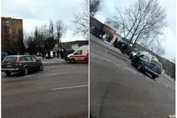 Darbymetis taksi firmos automobiliui baigėsi avarija