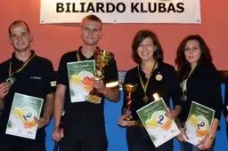 Biliardo kovas Alytuje laimėjo Kauno atstovai, alytiškė R. Dapkevičiūtė - antra