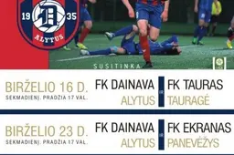 Paskutinės dvikovos Alytuje prieš priverstinę vasaros pertrauką - su „Tauru“ ir „Ekranu“