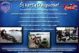 Pusšimtis narų valys Daugų ežerą
