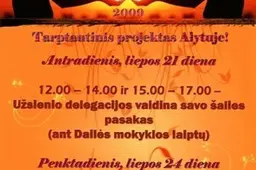 Liepos 18-25 d. Alytuje 15-asis tarptautinis jaunimo projektas „Draugų pasaulis“