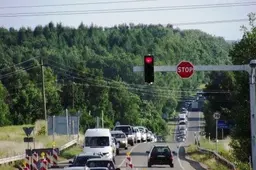 Transporto kamščiai sankryžoje prie Alytaus – ne fotošopas
