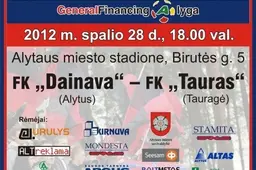 Priešpaskutinė sezono dvikova Alytaus stadione – tarp „Dainavos“ ir „Tauro“