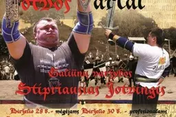 Prie Pirmojo Alytaus piliakalnio - galiūnų varžybos „Stipriausias jotvingis“