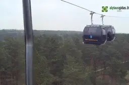 Druskininkus ir Mizarus sujungė virš Nemuno upės nutiestas lynų kelias (TV REPORTAŽAS)