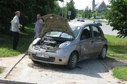 Nissan Micra nudardėjo nuo šlaito (papildyta foto)