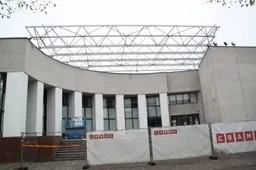 Rekonstruojamas Alytaus miesto teatras ir Rotušės aikštė
