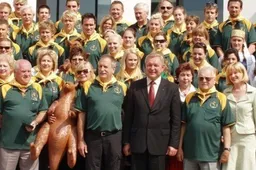 Australijos sportininkų delegaciją atlydėjo kengūros