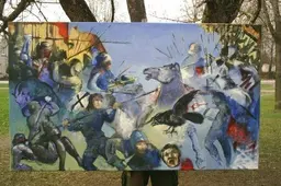 Alytiškių dailininkų šeima „kariauja“ Žalgirio tema...