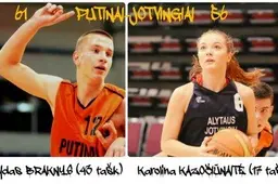 Kovoje dėl Alytaus krepšinio klasės titulo D. Braknio Putinai įveikė K. Kazočiūnaitės Jotvingius