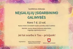 Neįgaliųjų įsidarbinimo galimybes Alytuje aptars diskusijoje (ATNAUJINTA)