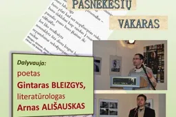 Nacionalinę bibliotekų savaitę Alytuje - G. Bleizgio kūrybos vakaras
