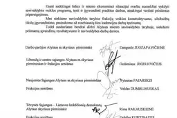 Pareiškimas "Dėl bendros veiklos savivaldybės taryboje"