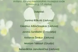 Poezijos pavasaris Alytuje - Jonynų sodelyje