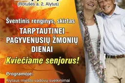 Kviečiame senjorus į Tarptautinei pagyvenusių žmonių dienai skirtus renginius
