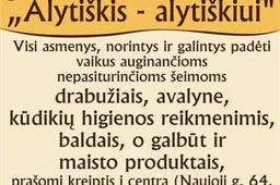 „Alytiškis – alytiškiui" - labdaros akcija, padėsianti nepasiturinčioms šeimoms