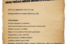 Alytaus rajone veiklą pradeda Trečiojo amžiaus universitetas