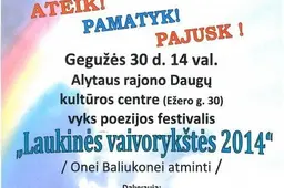 Dauguose – poezijos festivalis su S. Bareikio, A. Kulikausko ir D. Dimšaitės koncertais