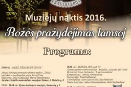 Muziejų naktis Alytuje – su rožės pražydėjimu tamsoje (PROGRAMA)