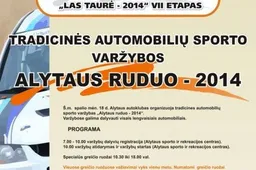 Alytaus rudens ralio varžybos -  šeštadienį, eismo ribojimai – įvairiose miesto vietose