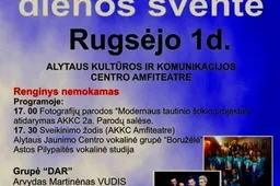 Rugsėjo 1-osios renginiai: nuo Šv. mišių rajone, koncerto amfiteatre iki lazerių šou Pirmame Alytuje