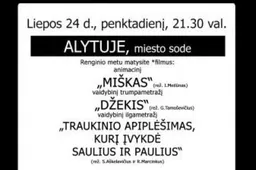 Vasaros kino vakaras – Alytaus miesto sode