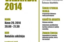 Žemės valandos akcija sieks Rotušės aikštę apšviesti žvakelėmis