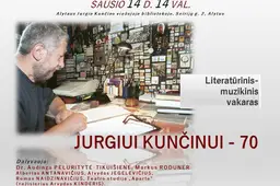J. Kunčino 70-mečio vakare – A. Antanavičiaus, A. Jegelevičiaus ir R. Naidzinavičiaus koncertas