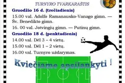 Alytaus gimnazistai kovos dėl salės futbolo taurės