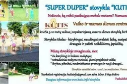 „Kutis“ stovykla pradinukams ir priešmokyklinukams